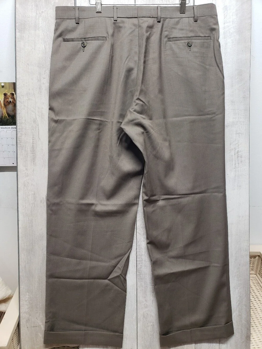 Lauren Ralph Lauren Mens Pleated Wool Dress Pants Cuffed Size 38x30 Old Money